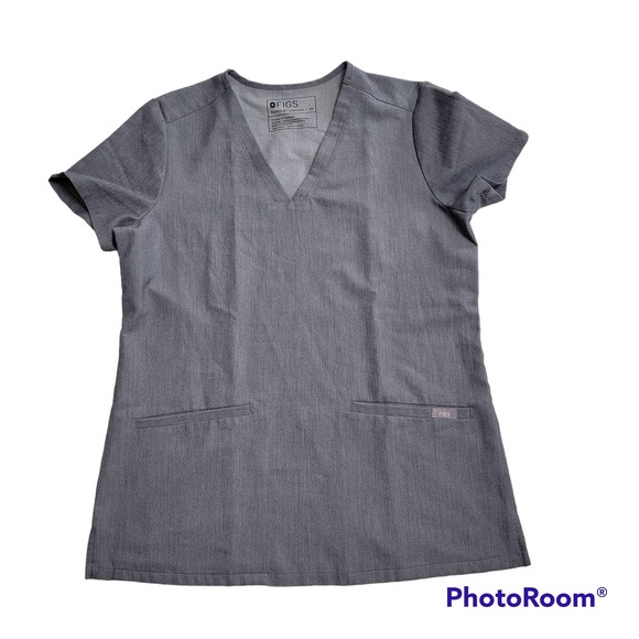 Figs Technical Collection Gray Scrub Top - Picture 5 of 8